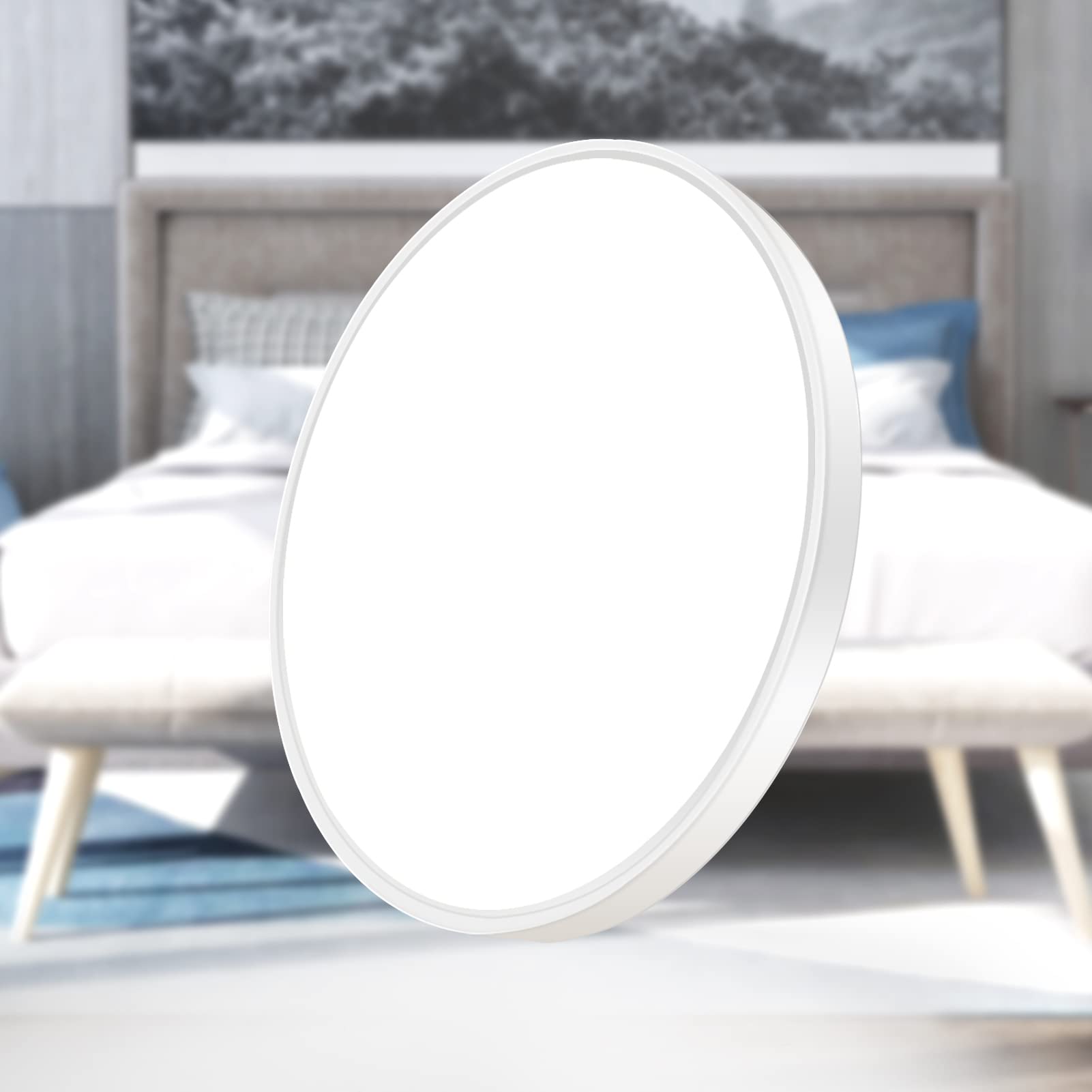 inShareplus 9inch LED Ceiling Light, 18W 6000K Cold White, Model LV230, Plastic Fixture for Bedroom, Kitchen, Office