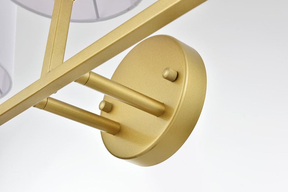 Living District 3-Light Black/White Metal & Fabric Bath Sconce - Modern Bathroom Lighting