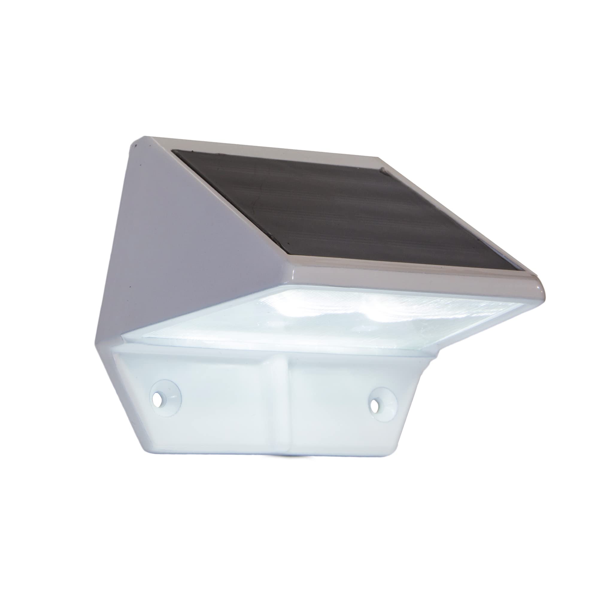 Classy Caps SL179 Solar LED Deck & Wall Light, Aluminum, White, 3.5 x 2.5 x 3 inches