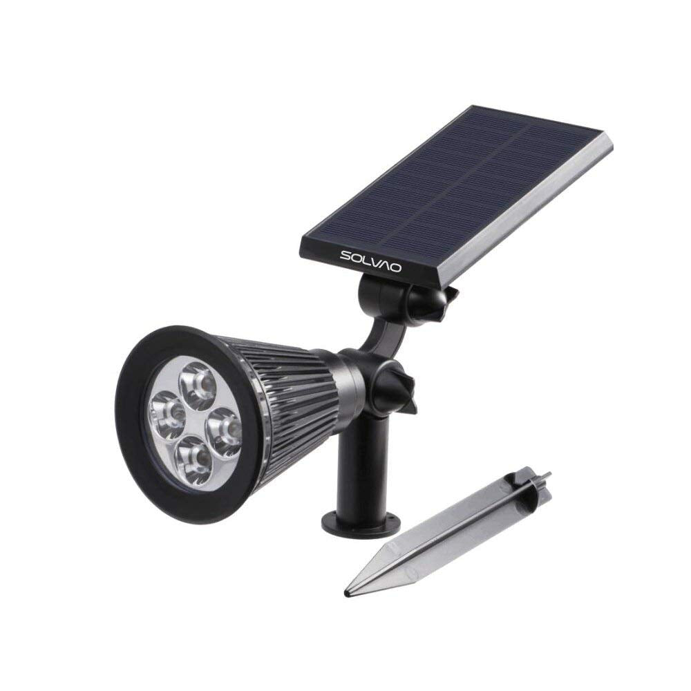 Solvao Solar Spot Light | Ultra Bright, All-Weather-Resistant, Waterproof | Auto On/Off Sensor, Adjustable 270° | Rechargeable Led For Outdoor, Driveway, Garden, Landscape, Wall, Fence, Yard | 2 Pck