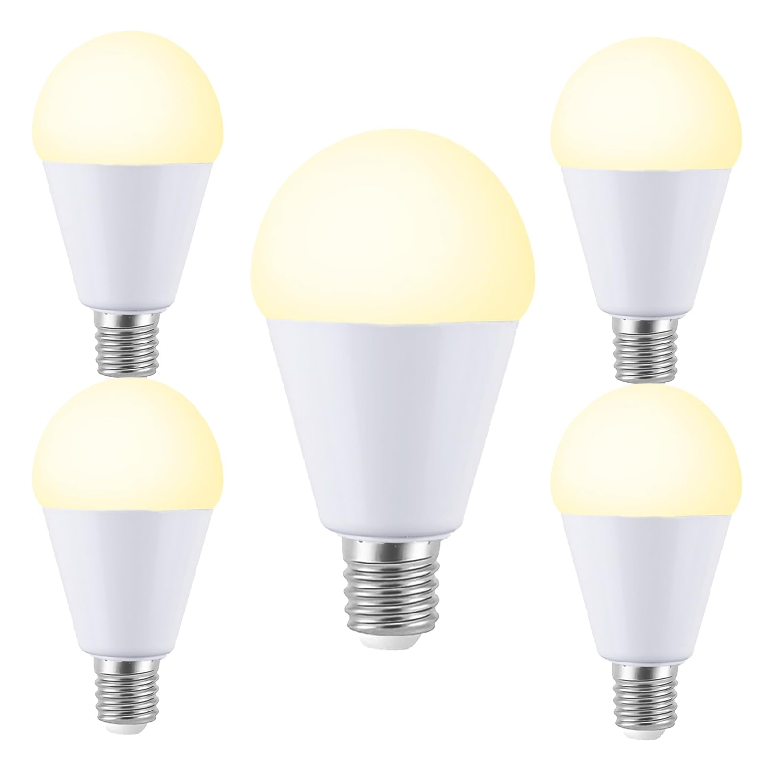 VYAOMLI E17 LED Light Bulbs 6W Non-Dimmable 600LM 120V Warm White 5 Pack