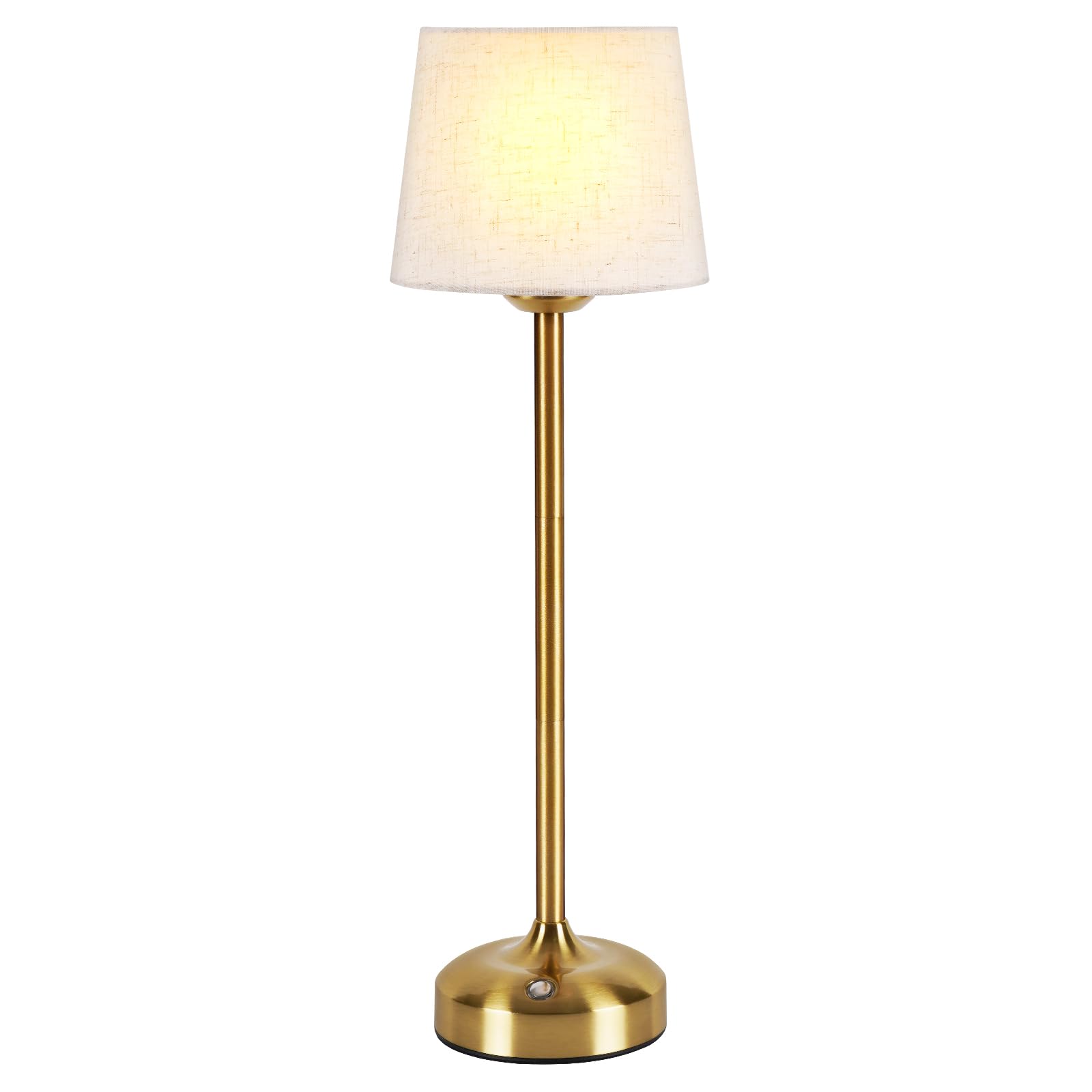 YAYZA! Cordless Table Lamp, Adjustable Height, 7500mAh Rechargeable LED, 3 Color Temperatures, High Gold, Model FWTL-001