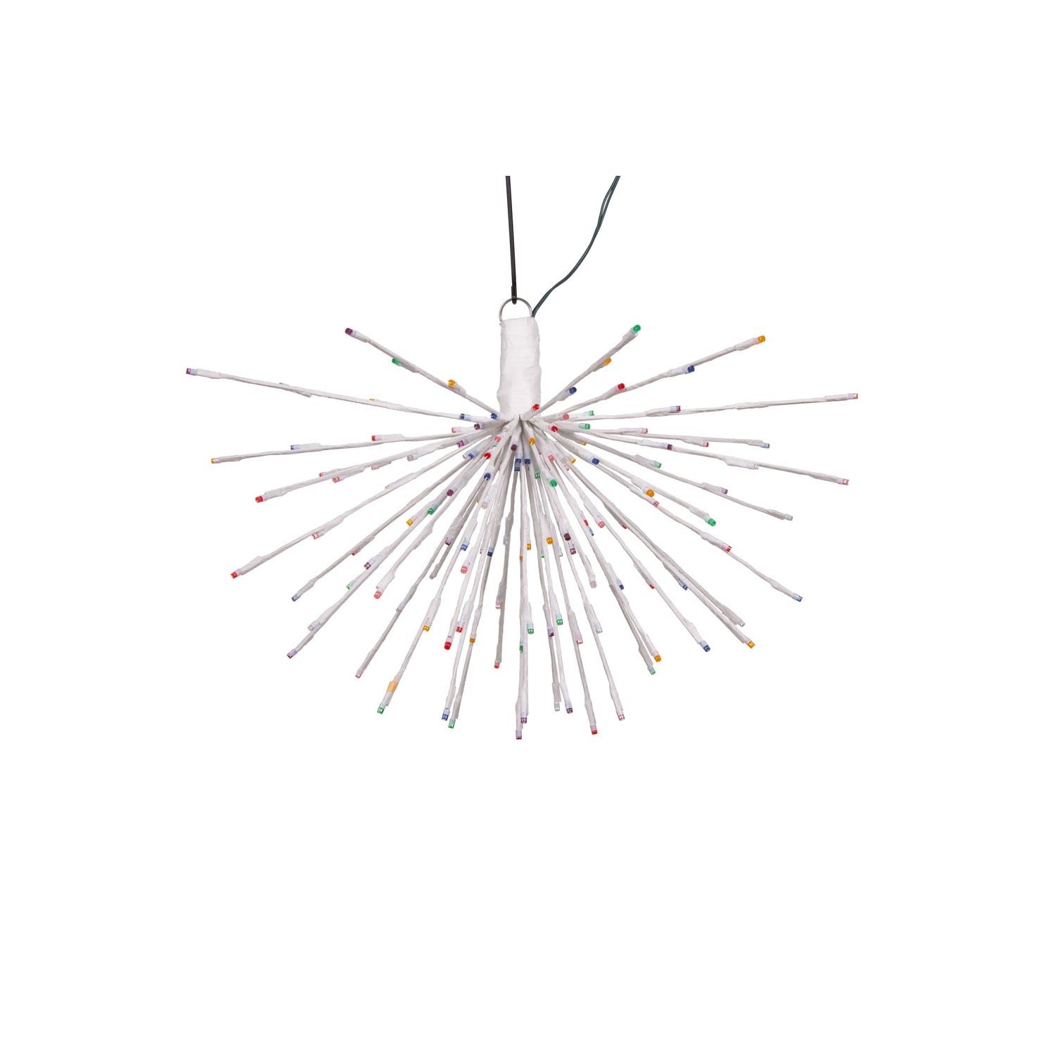 Vickerman 160Lt x 24&quot; White Starburst Multi-Colored 5mm LED Lights.