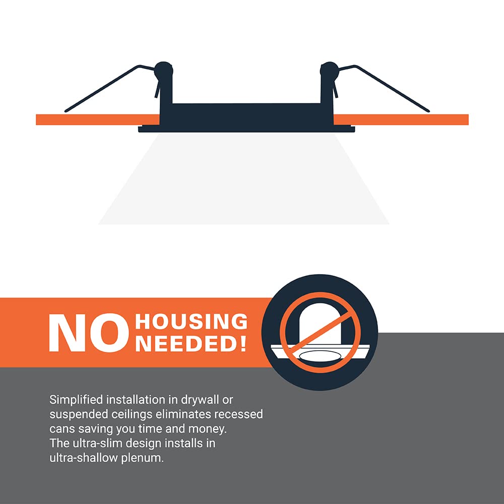 Halo Hlb 6-Inch Thin Recessed Indoor/Outdoor Canless Led Downlight W/Selectable Color Temperatures 4-Pack Hlb6099Fs1Emwr-4Pk