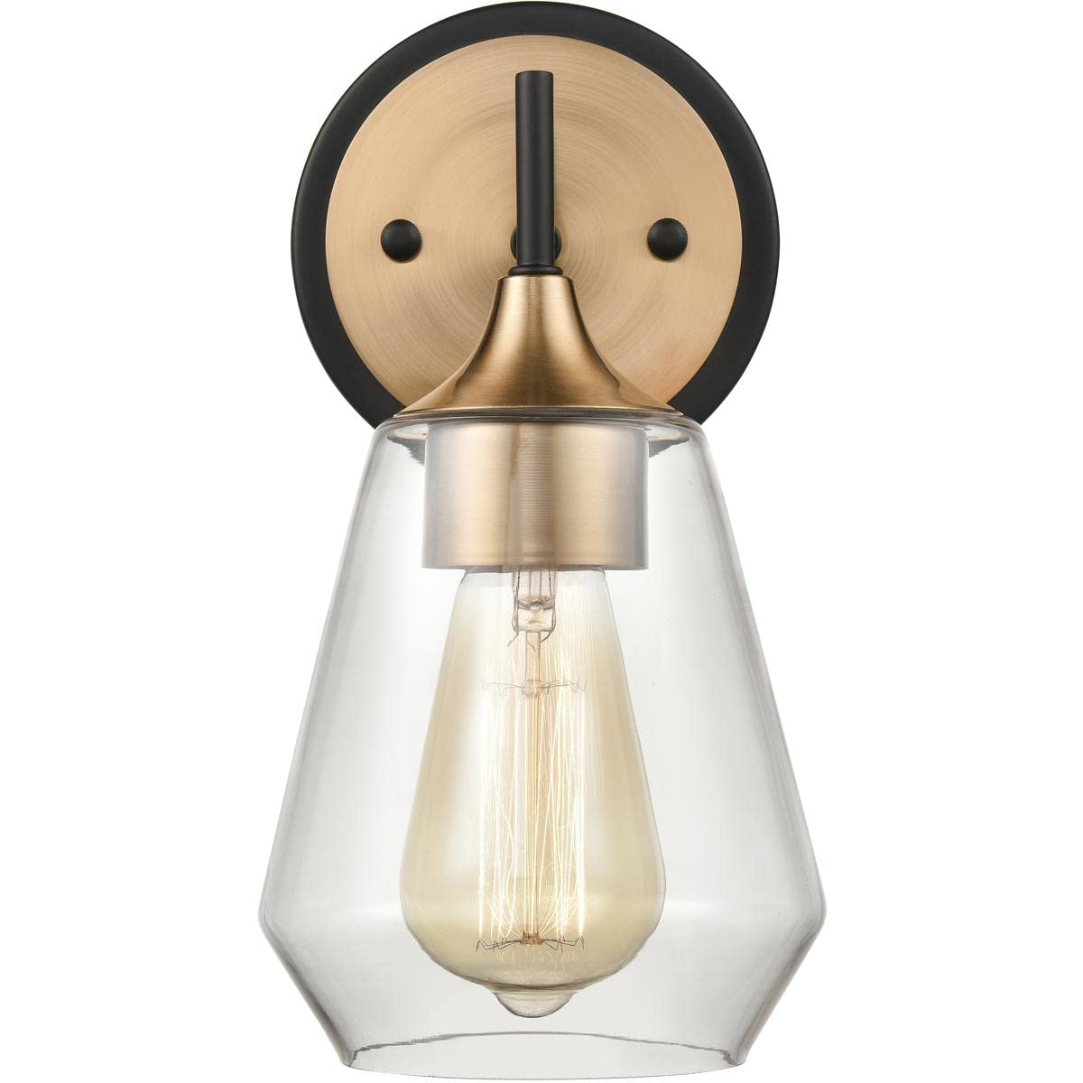Elk Home Villette 1-Light Vanity Light In Satin Brass With Clear Glass - Transitional Style