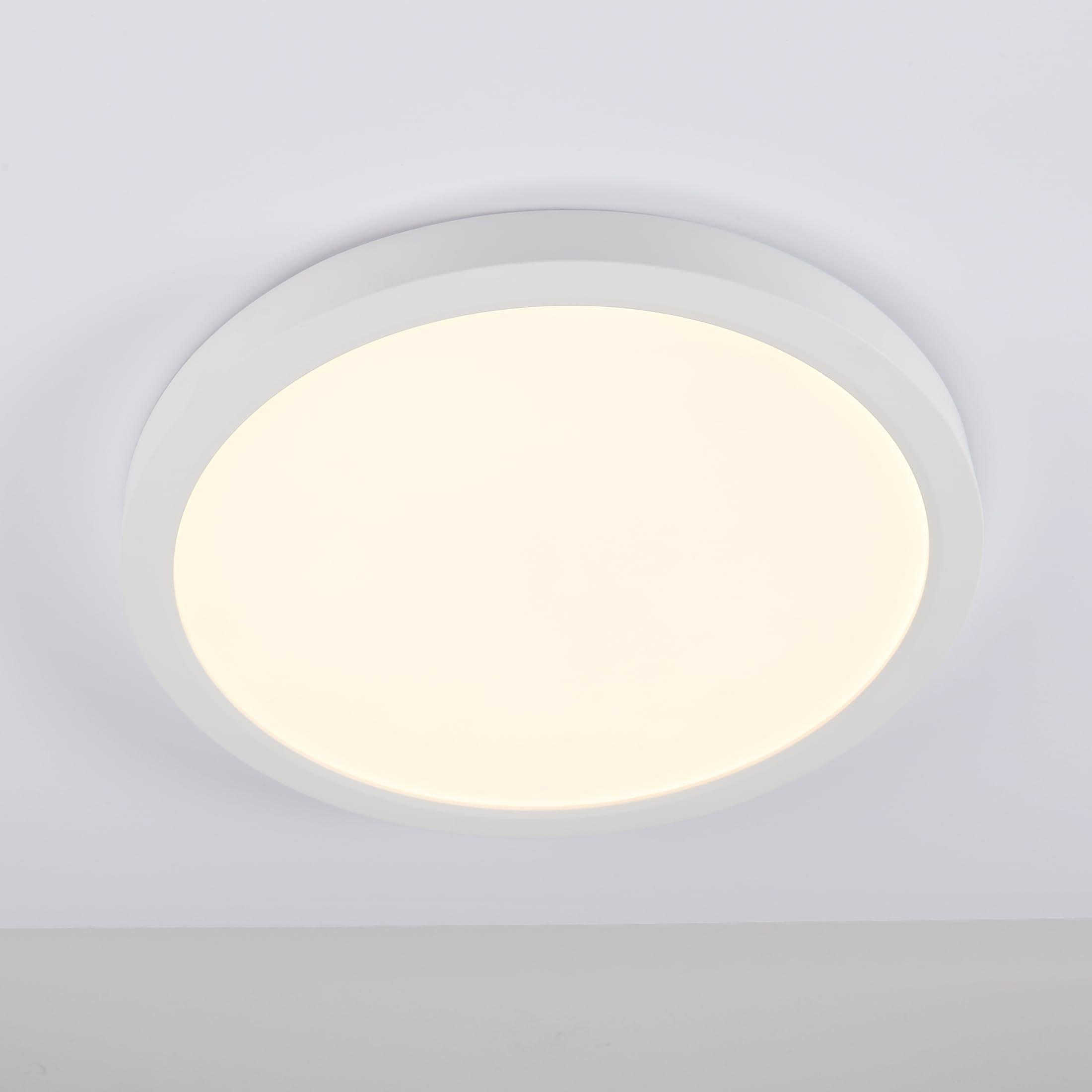 Maxxima LED Flush Mount Ceiling Light - 12 Inch, 2300 Lumens, Dimmable, 5 CCT Color Options, Round, White, Model MCL-6122105