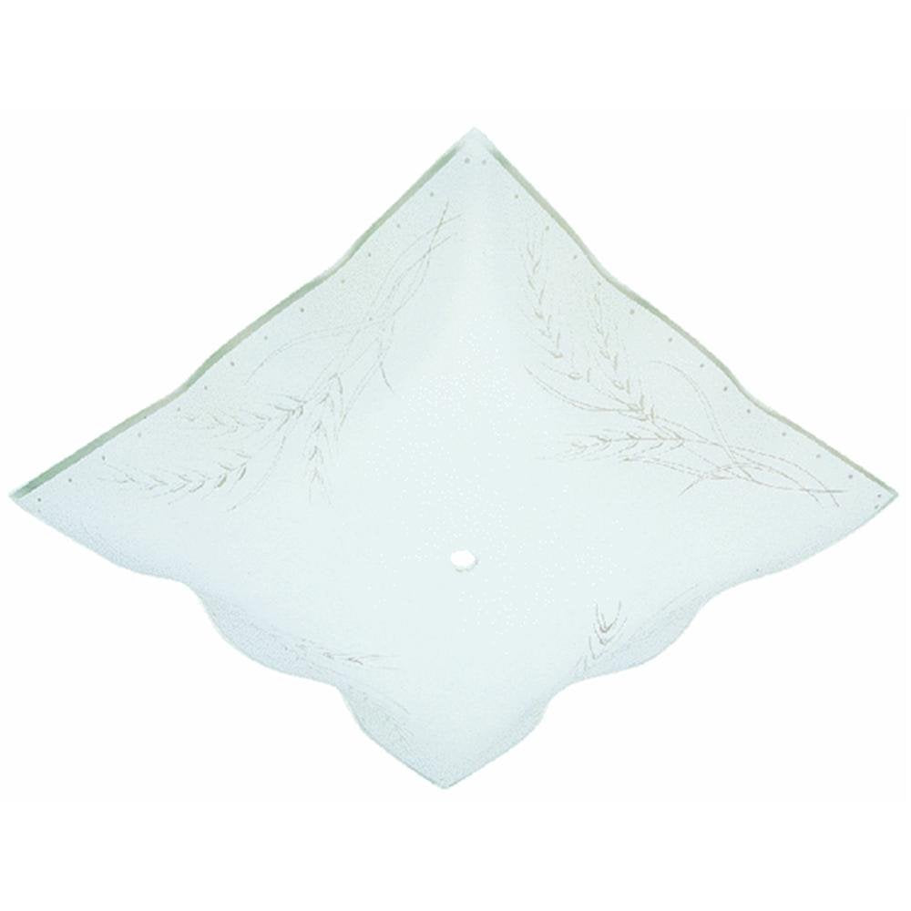Westinghouse Lighting Corp 81800 12'' Ruffled Sq Diffuser, White