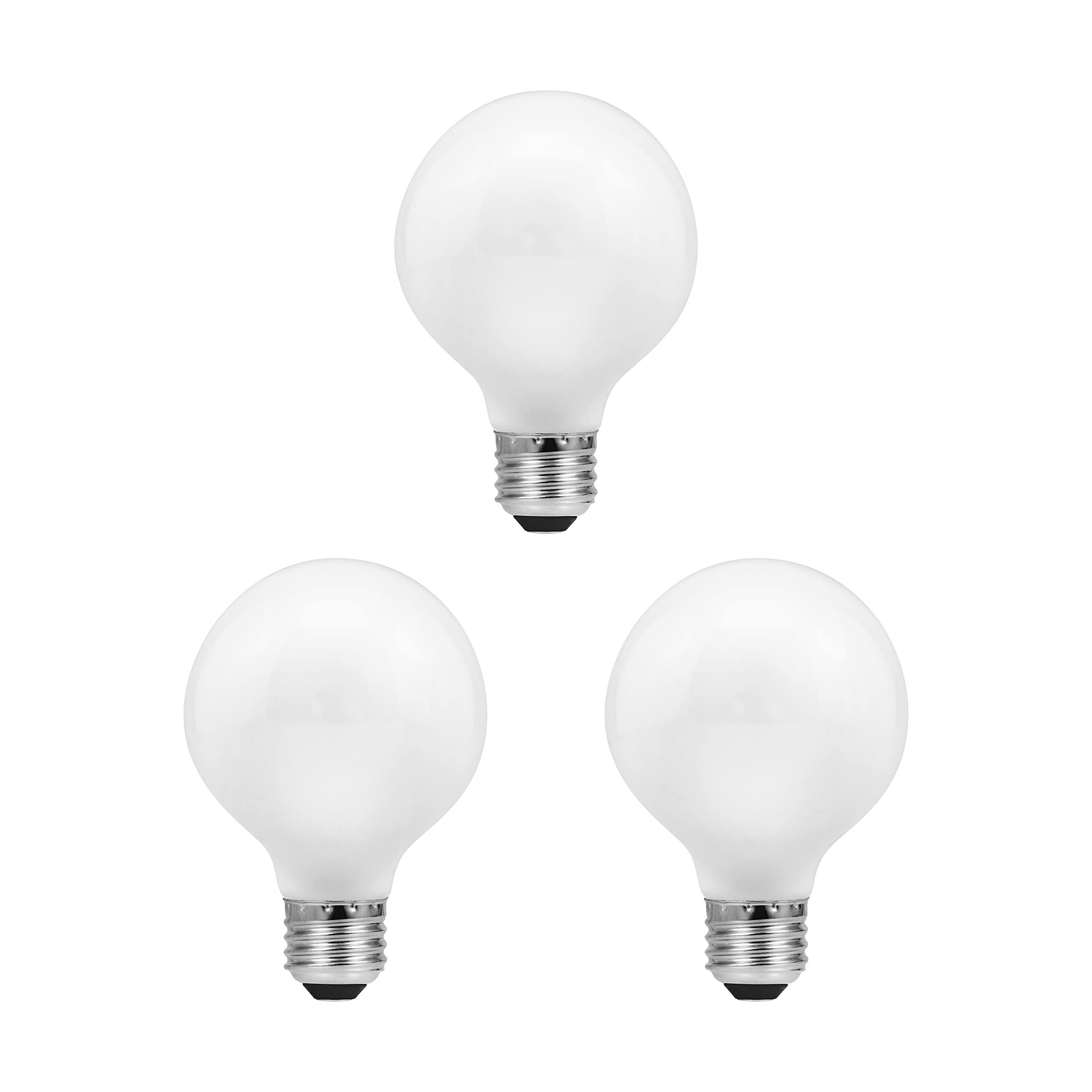 LEDVANCE SYLVANIA G25 40W Incandescent Globe Light Bulb, Frosted Warm White, 265 Lumens, 3 Pack, Model 15345