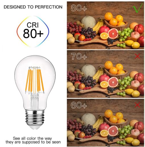 Beriteluce Dimmable A19 24Volt Led Edison Bulb 6W Ac/Dc 24V Low Voltage 2700K Warm White 60W Equivalent E26 Base For Landscape R
