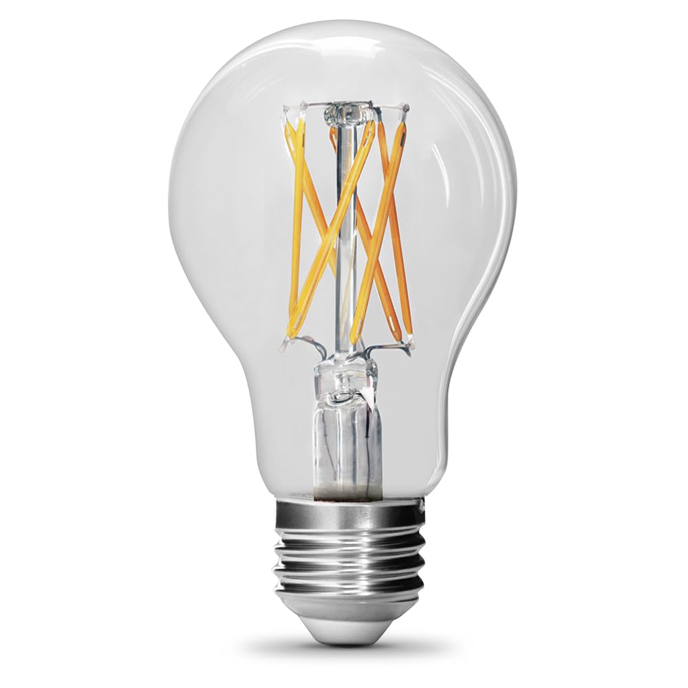 Feit Electric A19 Led Light Bulb, 75W Equivalent, Dimmable, E26 Base, 5000K Daylight, 1100 Lumens, Clear Glass Filament Light Bu