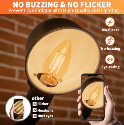 Alampever Chandelier Light Bulbs, 40W Equivalent Candelabra Bulb, 4W E12 Led Bulb 2200K Warm White, 330 Lm, Candle Light Bulbs 6