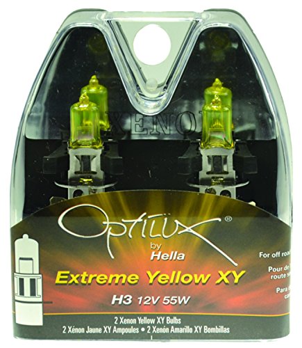 Hella H71070662 Optilux XY Series H3 Xenon Yellow Halogen Bulbs, 12V, 55W, 2 Pack