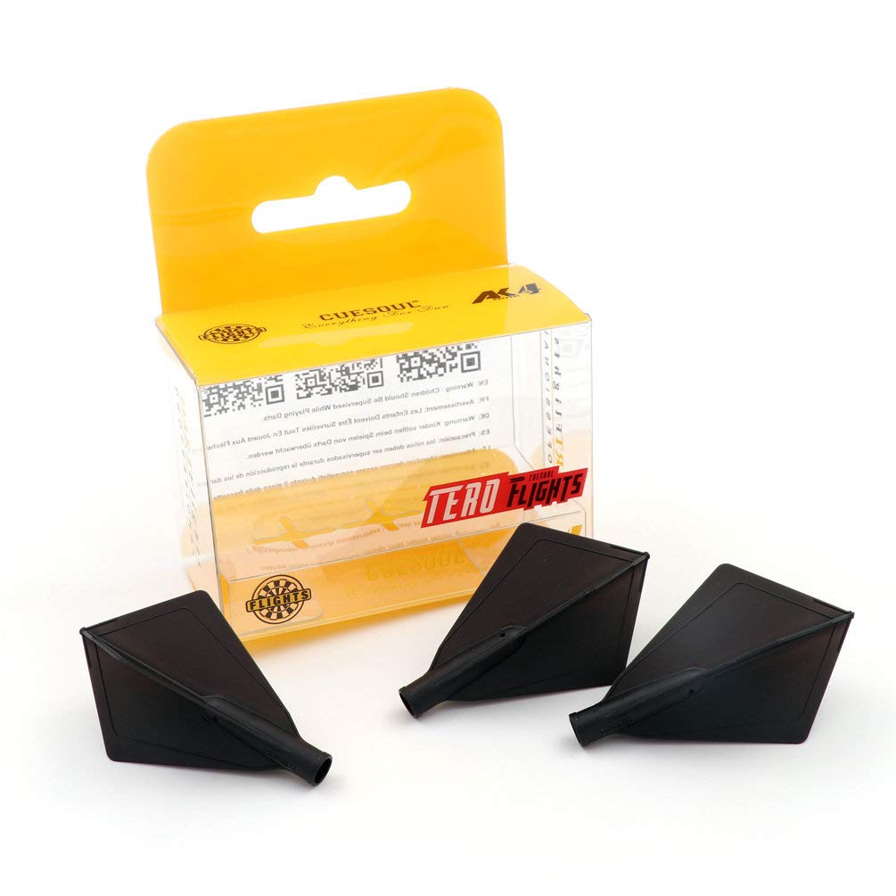 CUESOUL Transparent Dart Flights, Diamond Shape, Set of 3 pcs, CS-AK4+7ZS