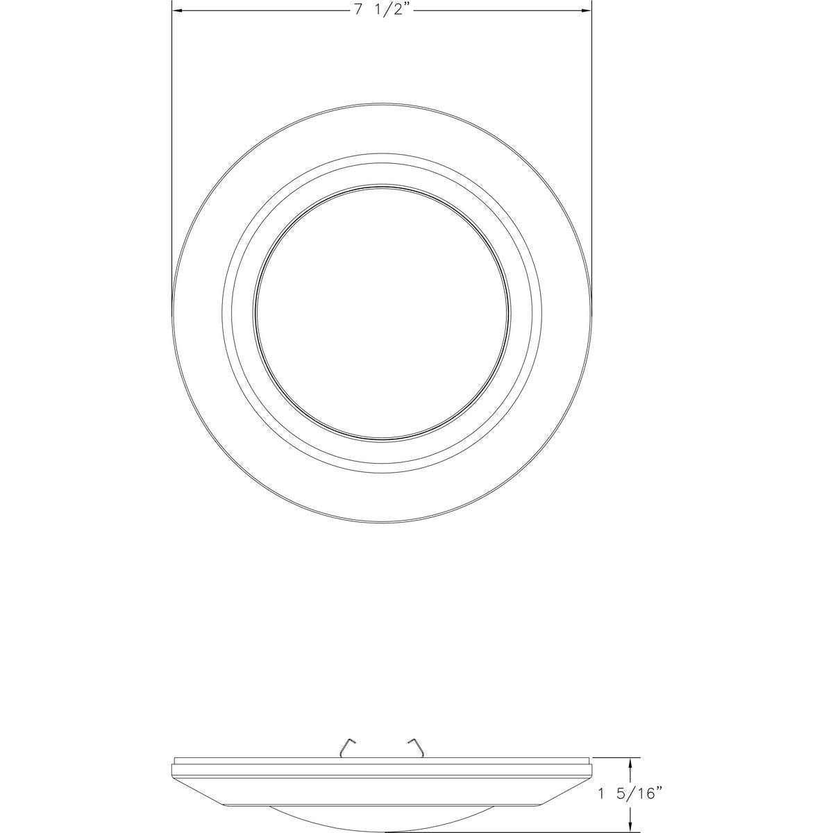Progress Lighting P810013-028-30 Intrinsic Close-To-Ceiling, 7-1/2 In X 1-5/16 In, White