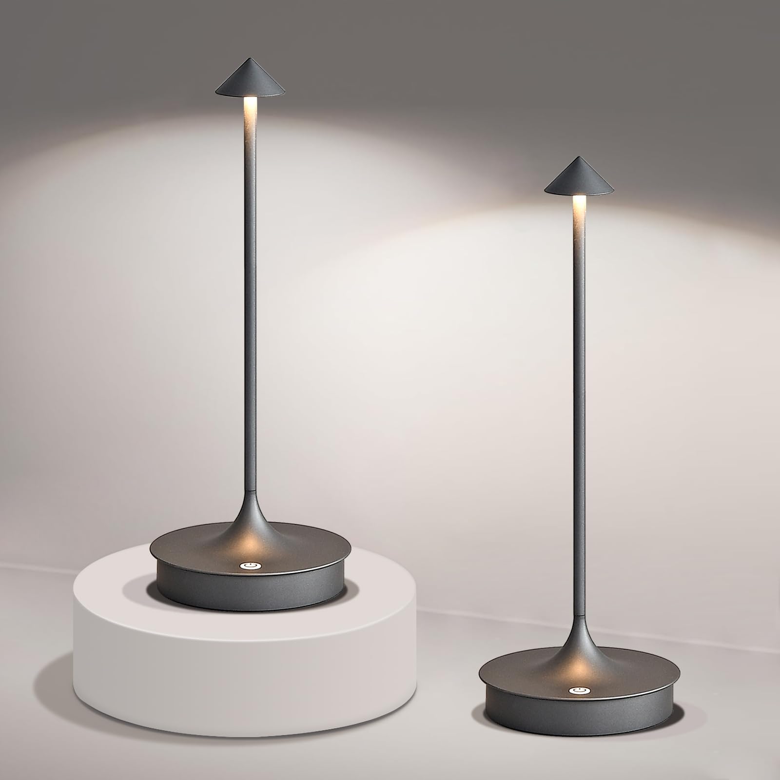 ZHOUHUAW Cordless Table Lamp Rechargeable Led Desk Lamp Battery Operated Table Lamps Touch Dimmable Lamp Portable Outdoor Table 