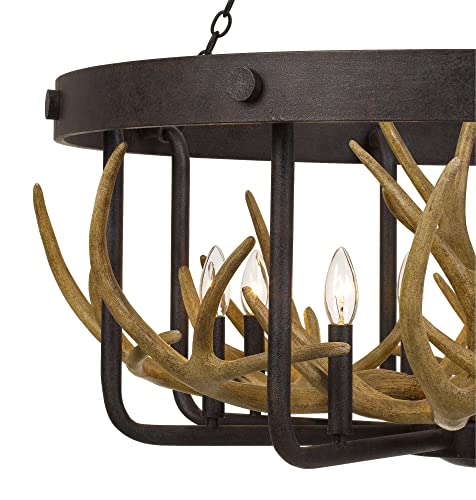 Cal Lighting Fx-3703-8 Animals/Insects Eight Light Chandelier From Angelo Collection In Bronze/Dark Finish, 34.75 X 34.75 X 42.75