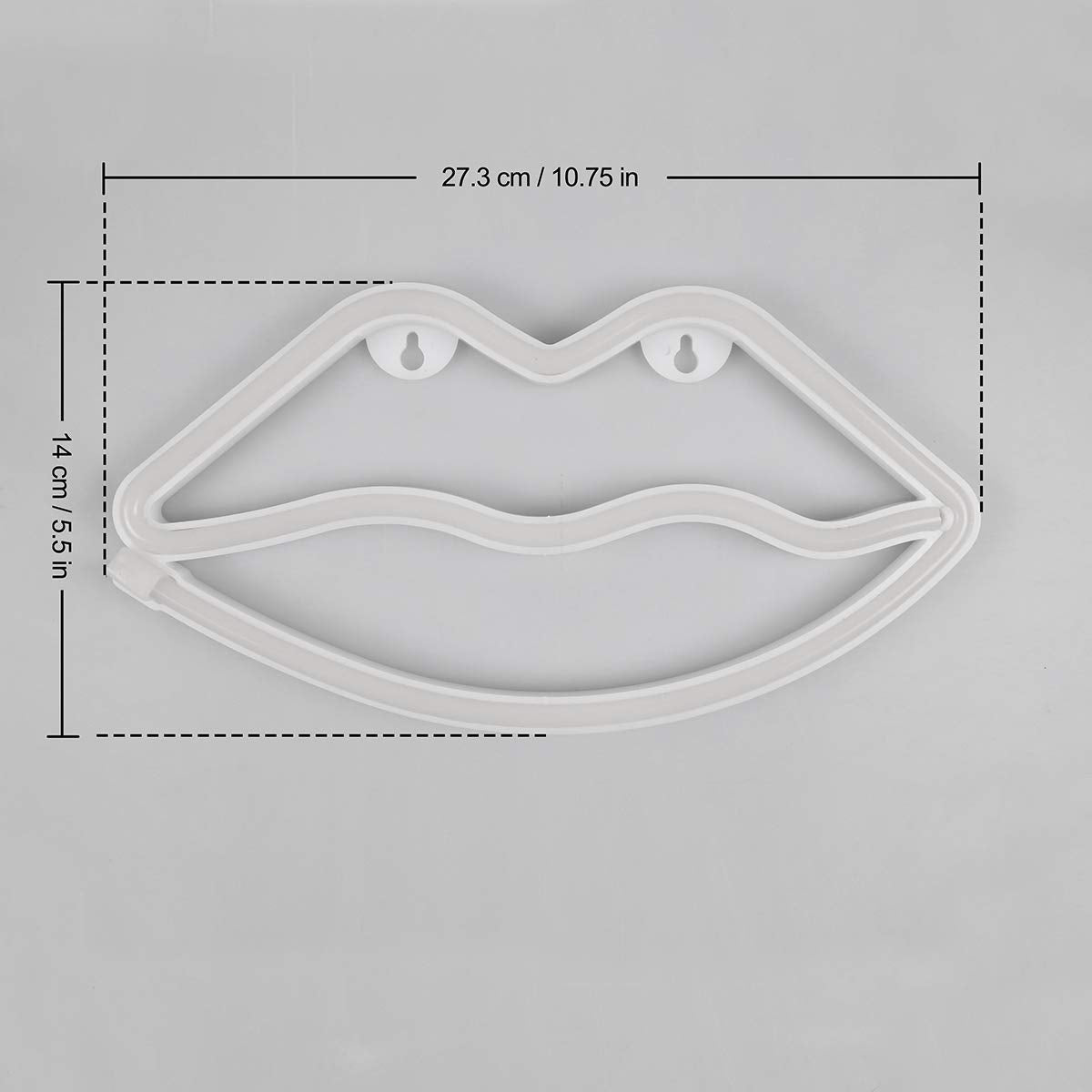 Hopolon LED Neon Light Sign for Party Supplies, Red Lip, Model H-005, Glass Material