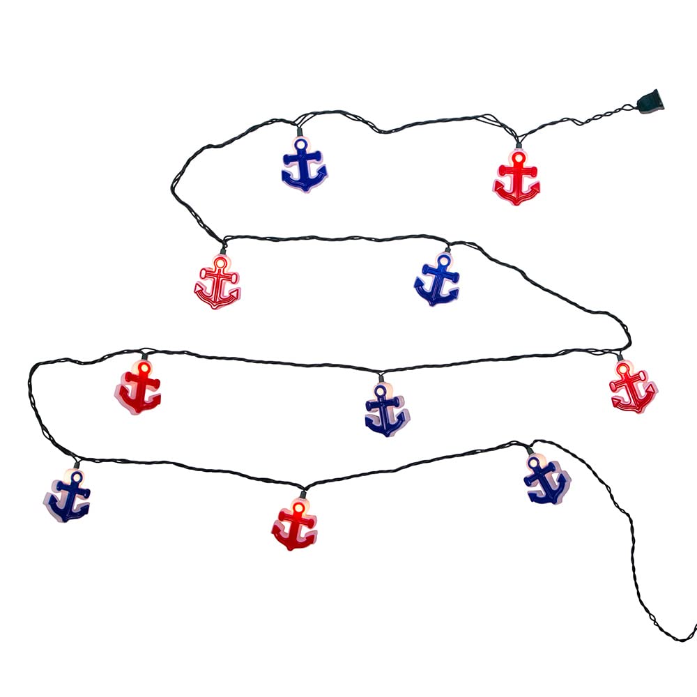 Kurt S. Adler Ul 10 Red And Blue Anchor Light Set, 144-Inches