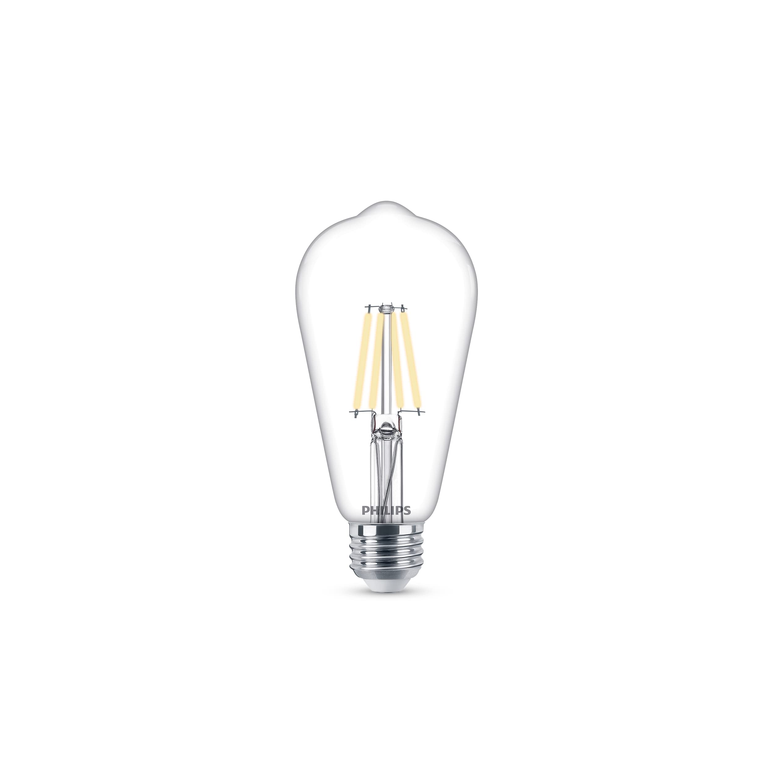Philips LED Vintage ST19 Bulb 4 Pack - Soft White (2700K) - Dimmable - 4.4W=40W - E26 Base - Eye Comfort Technology