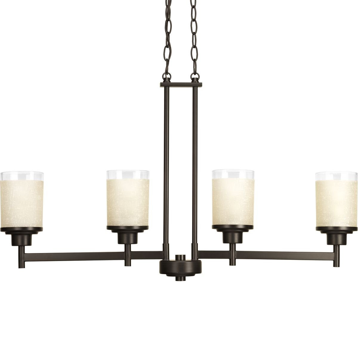 Progress Lighting P4619-20 Linear Chandelier, 34inx4.5in, Alloy Steel, Antique Bronze