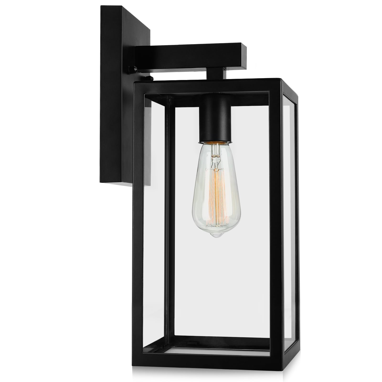 Maxvolador Outdoor Wall Lantern, Extra Large Exterior Waterproof Wall Sconce Light Fixture, Black Anti-Rust Wall Mount Lighting,