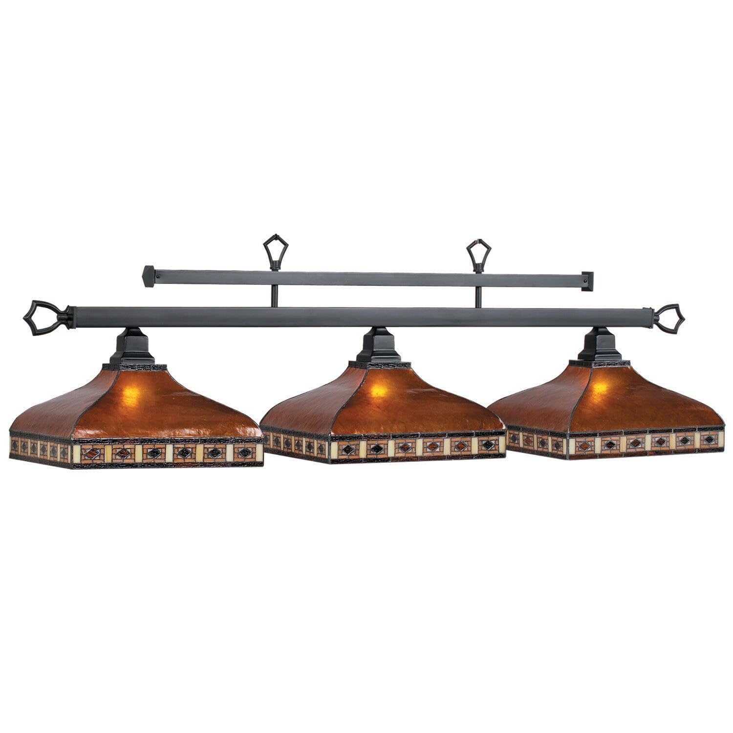 RAM Gameroom 56" Tahoe Billiard Light - 3-Light Metal Shade, Glass Finish