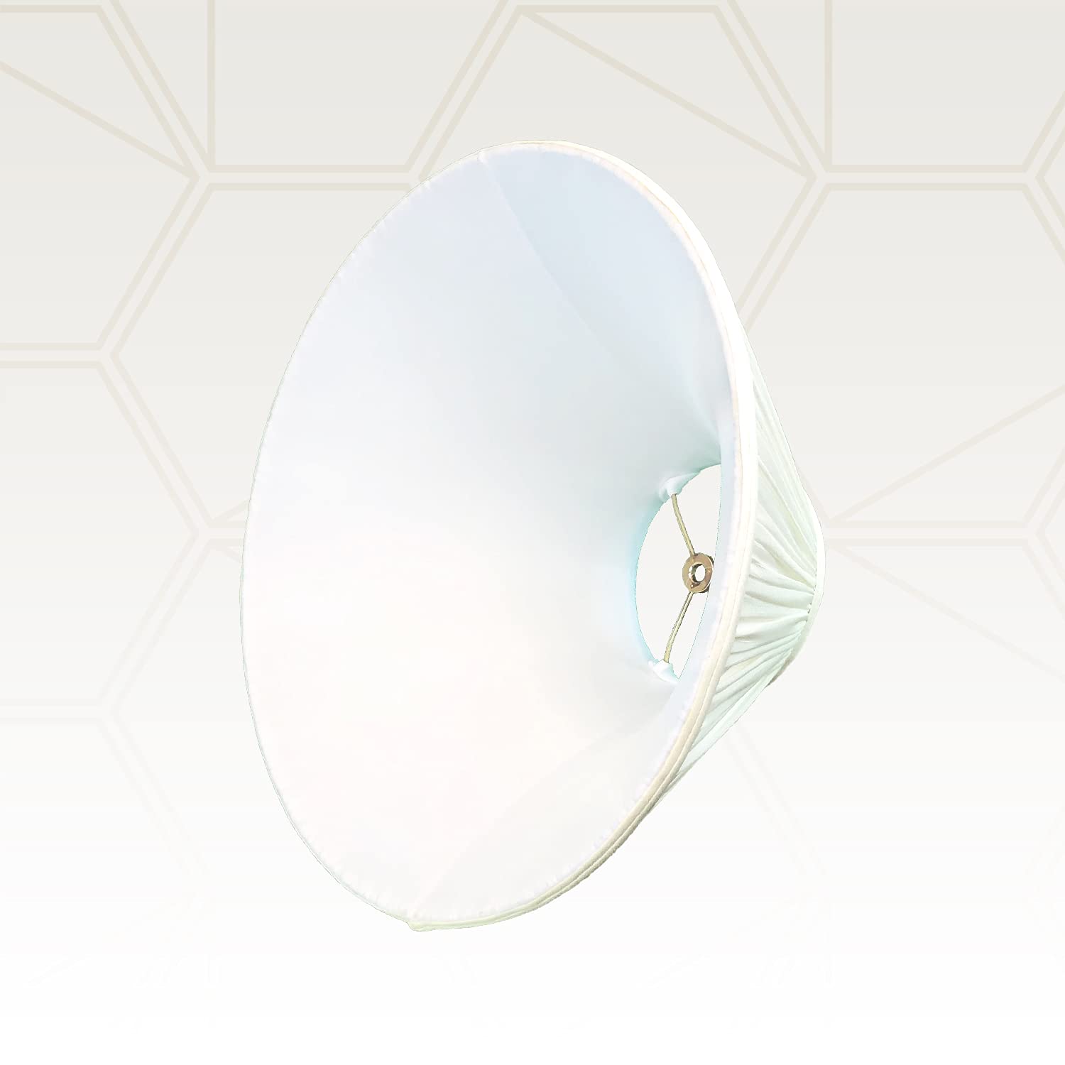 Royal Designs Coolie Empire Gather Pleat Basic Lamp Shade, Eggshell, 7 X 20 X 12.5