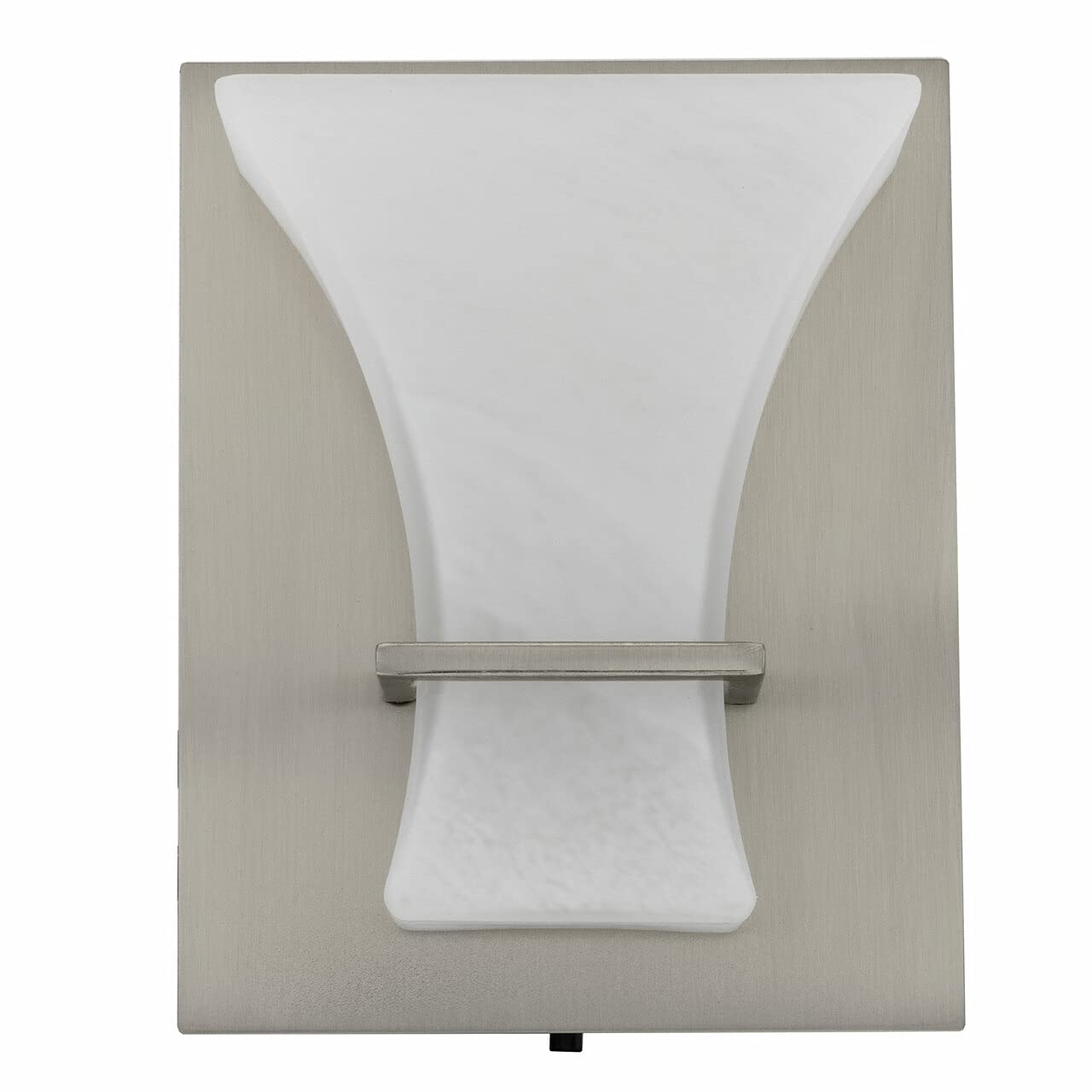 RecPro 12V LED Wall Light Sconce with On/Off Switch, Frosted Glass, White, Model RP-1447