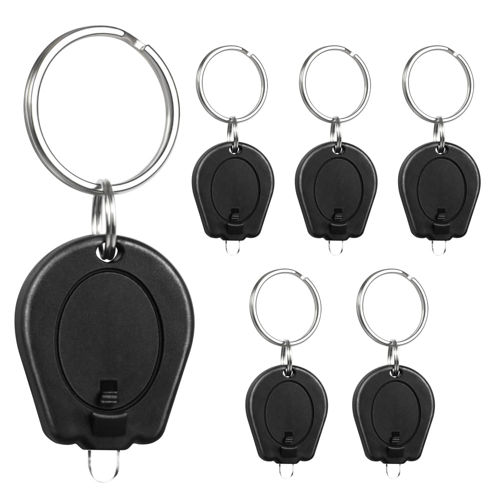 RaySoar 6 Pack Ultra Bright Mini LED Keychain Flashlight, Small Key Ring Flashlight, Portable LED Keychain Light for Outdoor Act