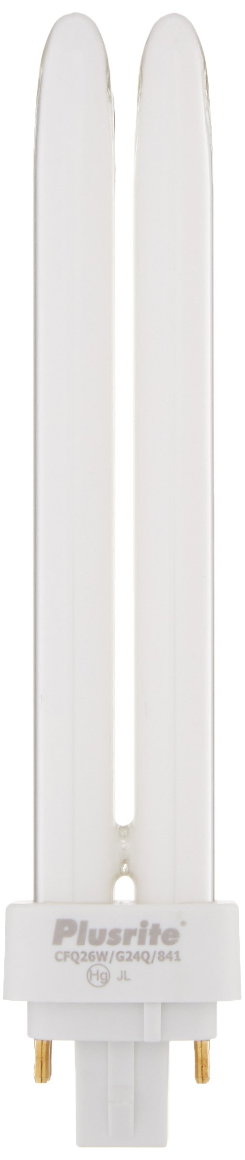Plusrite Compact Fluorescent Light Bulb 26W G24q-3 Base 4100K Model 4035 1 Count
