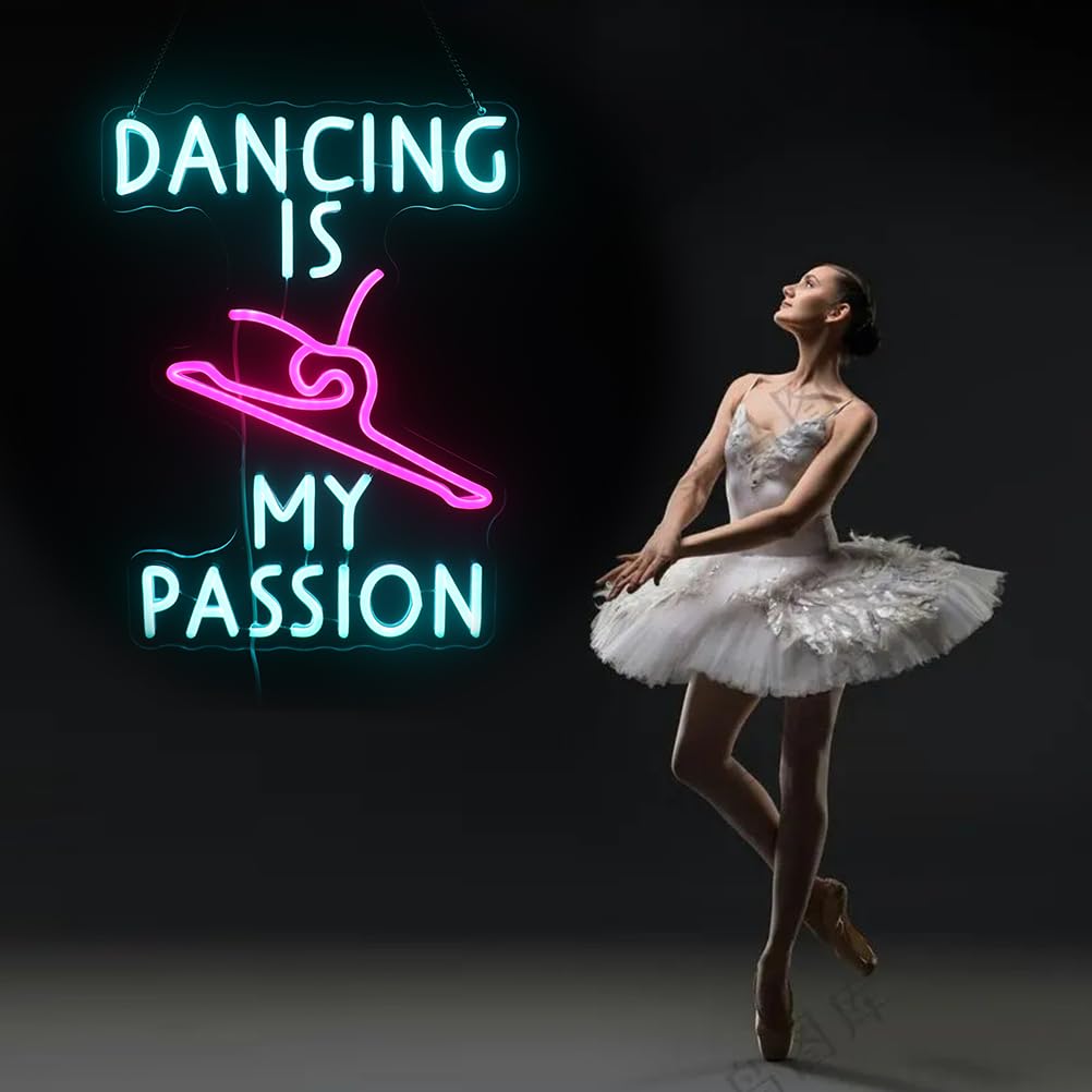 Nordstylee Neon Sign - inDancing Is My Passionin - Acrylic Wall Decor - Dimmer Switch - Perfect Gift for Girls Room - Model NRLT240914014