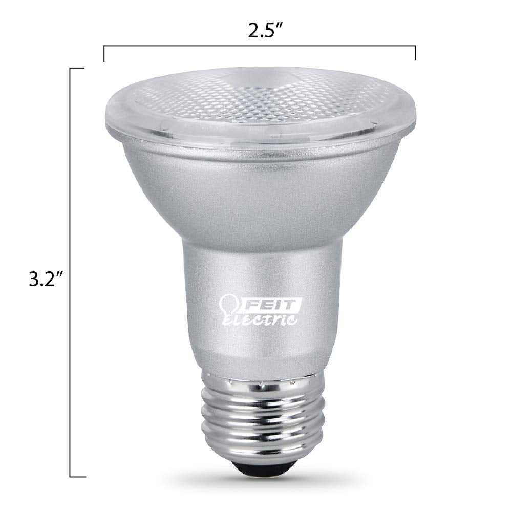 Feit Electric Par20 Led Bulbs, 50W Equivalent, Dimmable Spotlight Bulbs, 3000K Bright White, E26 Base, 90 Cri, 450 Lumen, 22-Yea