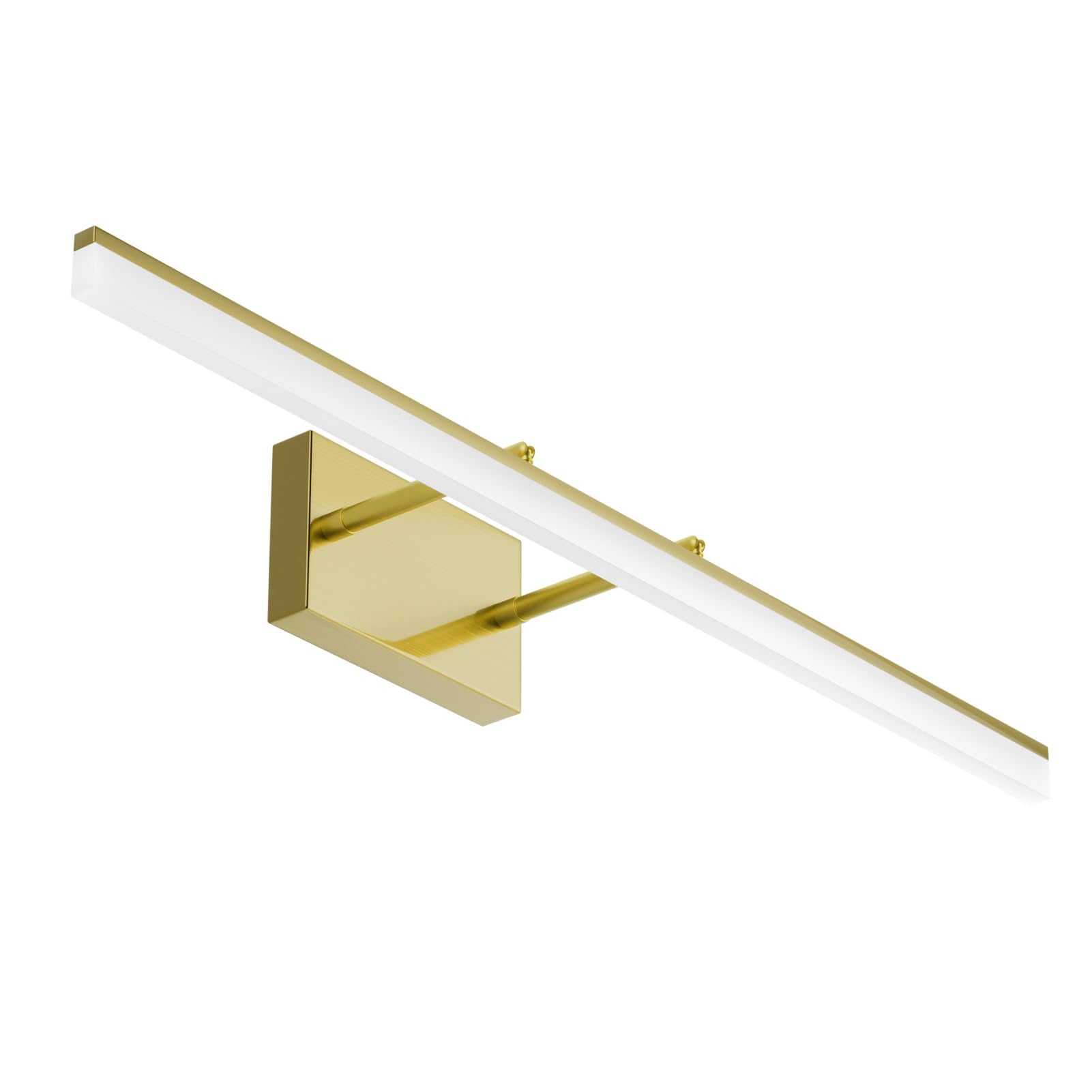 Aipsun 31.5in Brushed Brass LED Bathroom Vanity Light Fixture, Model 6481, Gold, Aluminum