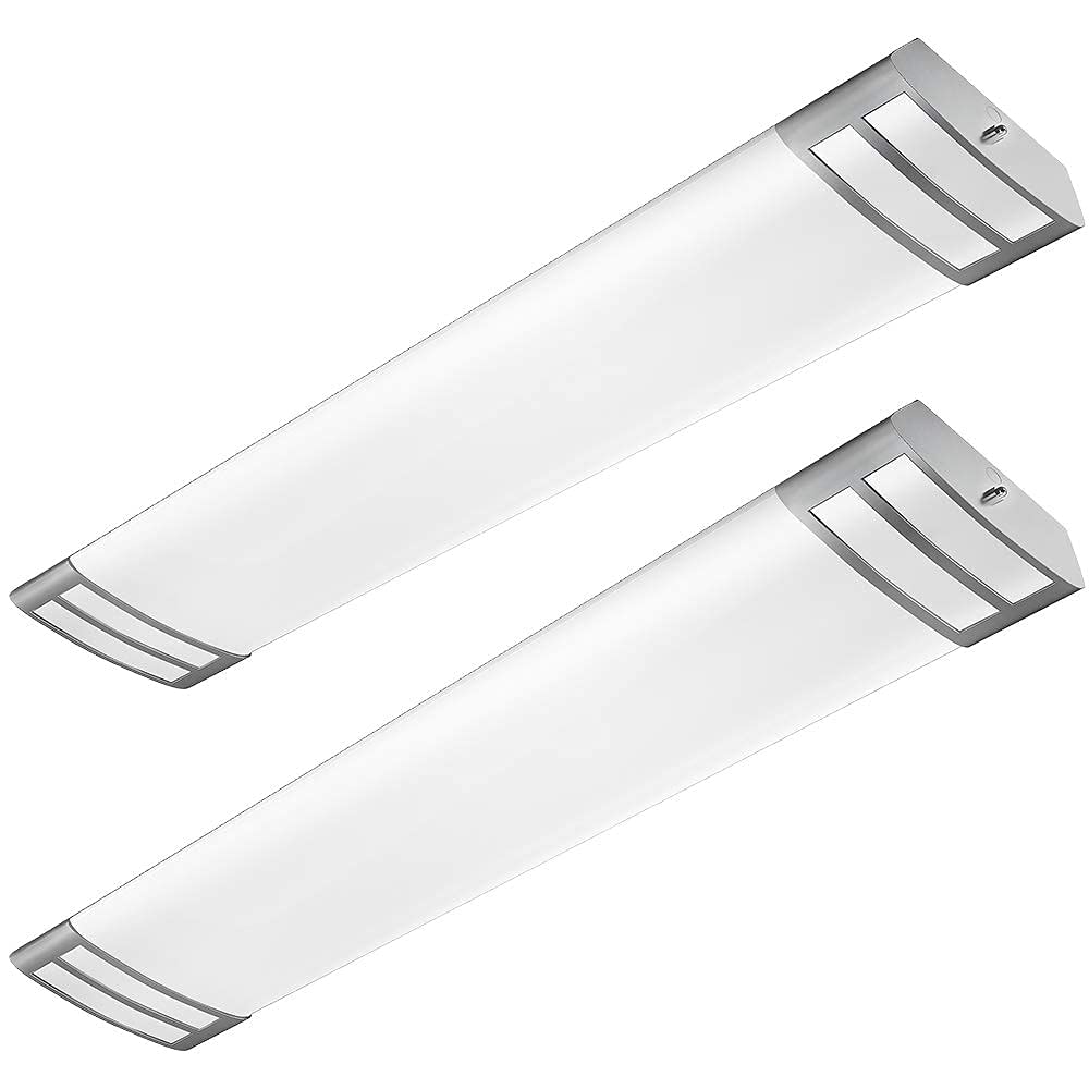 ANTLUX LED Flush Mount Linear Light Fixtures, 40W 4500lm, 4FT, Aluminum, 4000K, 2 Pack