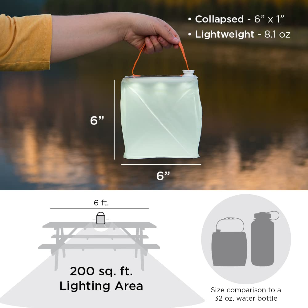 LuminAID PackLite Max 2-in-1 Camping Lantern and Phone Charger | For Backpacking, Emergency Kits and Travel | As Seen on Shark T