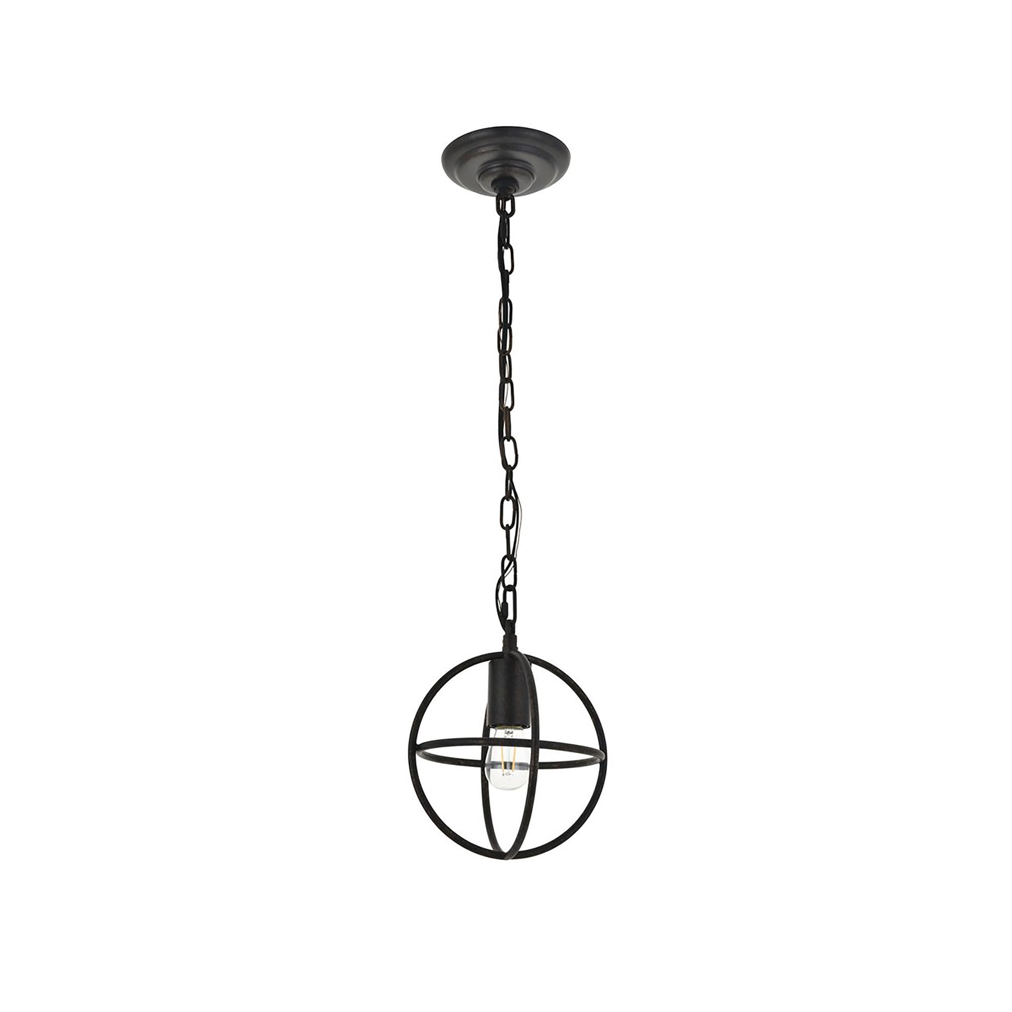 Living District Indoor Modern Home Decorative Bright Ceiling Octavia 1 Light Dark Brown Pendant