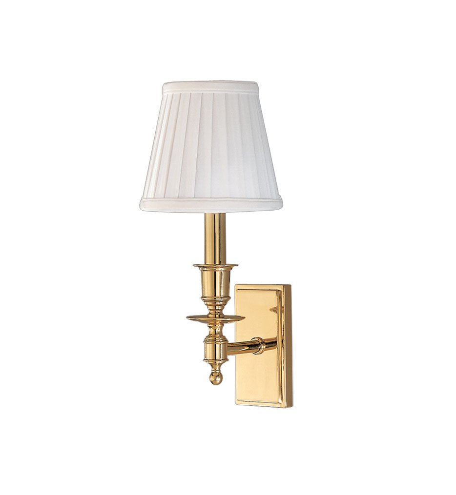Hudson Valley 6801-PB Traditional One Light Wall Sconce from Ludlow Collection in Brass - Polished/Cast Finish,