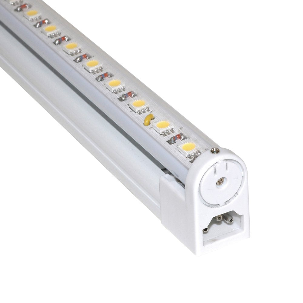 Jesco Lighting S201-12/40 LED Sleek Plus 12&quot; Adjustable Linkable Cove Display Light Strip, 4000K Color, White Finish
