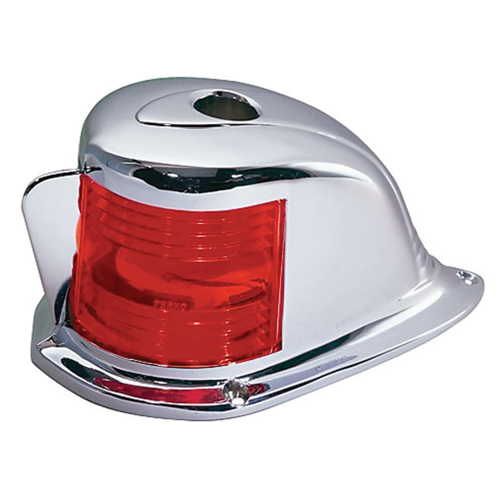 Perko 1218DP0CHR Chrome-Plated Horizontal-Mount Bi-Color Light, 1-5/8&quot;H. Base: 6-3/4&quot; x 3-7/8&quot;