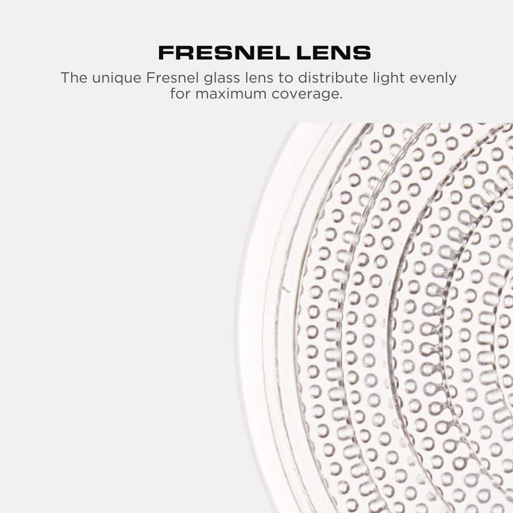Four Bros Flp 6" Inch Fresnel Glass Lens With White Plastic Trim, 60 Watt Max, For Wet Locations, Shower Can Light Trim, Ul Listed, 2 Pack