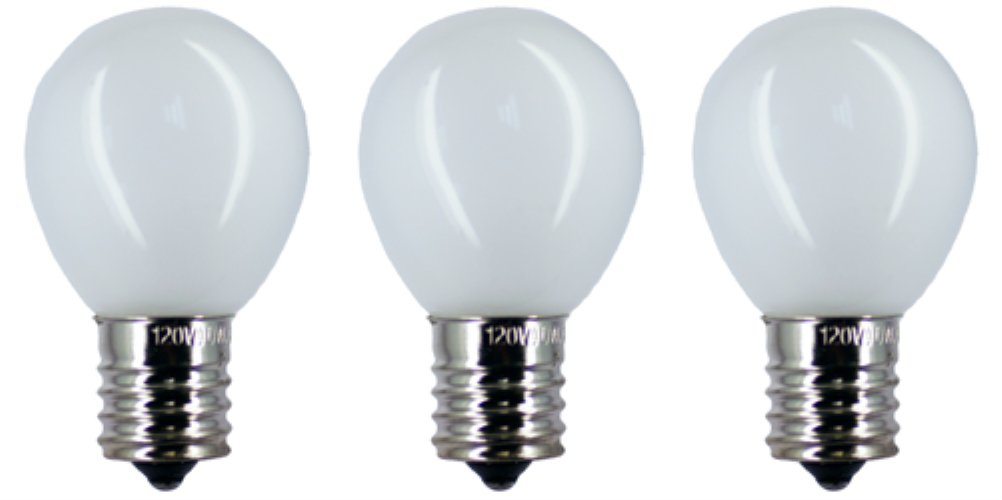 CEC Industries #40S-11 N IF 120V (Frosted) Bulbs, 120 V, 40 W, E17 Base, S-11 shape (3-pack)