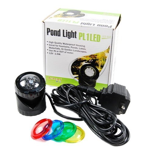 Jebao Submersible Led Pond Light - Colorful Black Plastic, Set Of 1 For Outdoor Decor