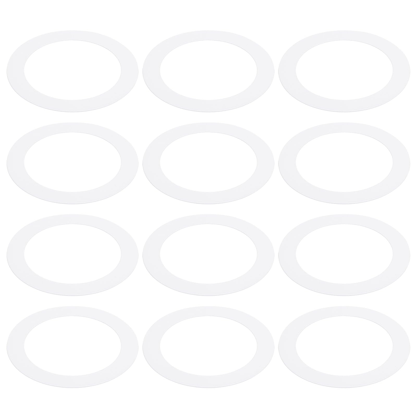 PATIKIL Goof Rings Inner Diameter 4.25, Outer Diameter 6.69, 12 Pcs Metal Goof Rings Cover Recessed Light Trim for Ceiling Wall 
