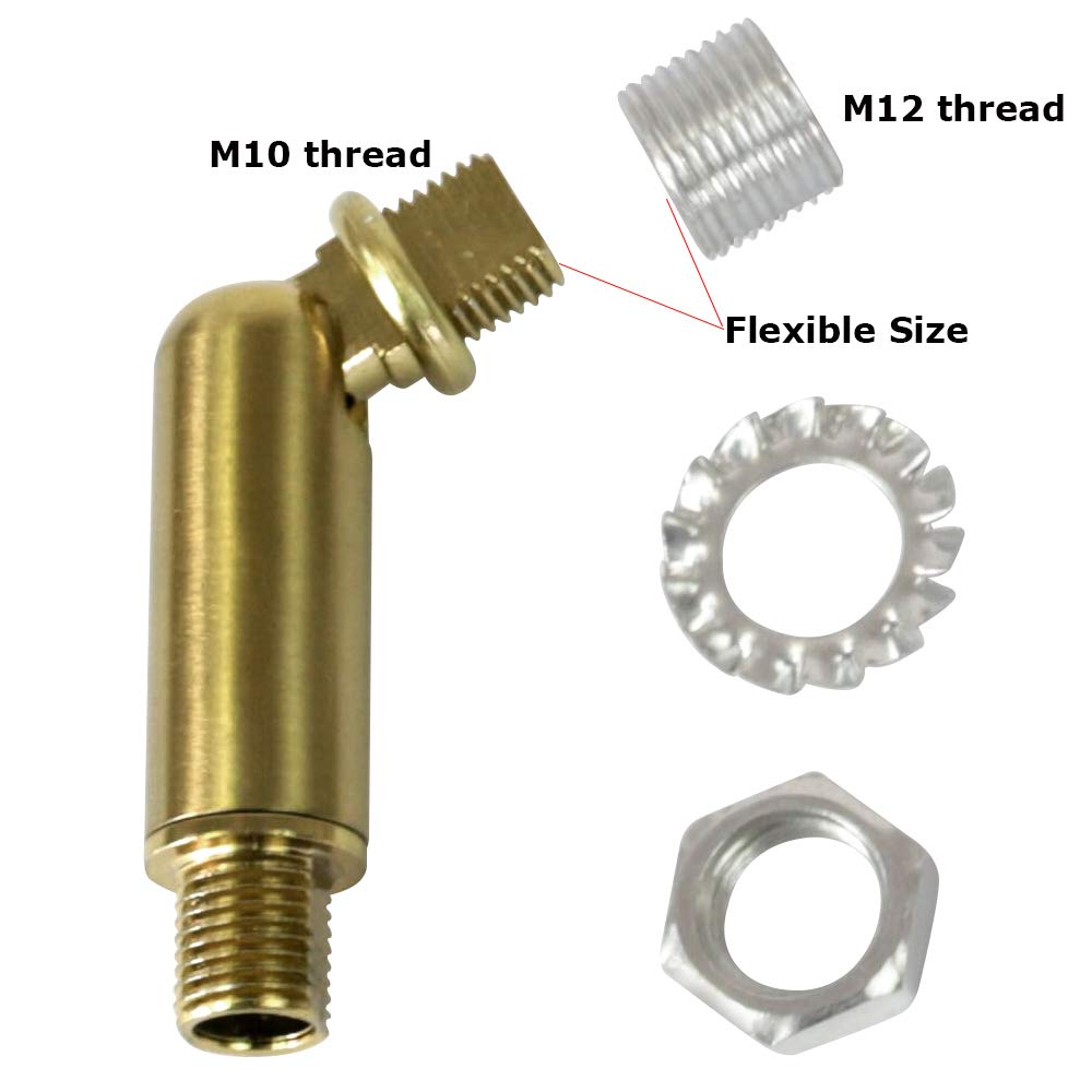 Melucee Brass Sloped Ceiling Adapter For Chandeliers Pendant Lights 1 Pcs, Suitable For Vaulted Or Angled Ceilings