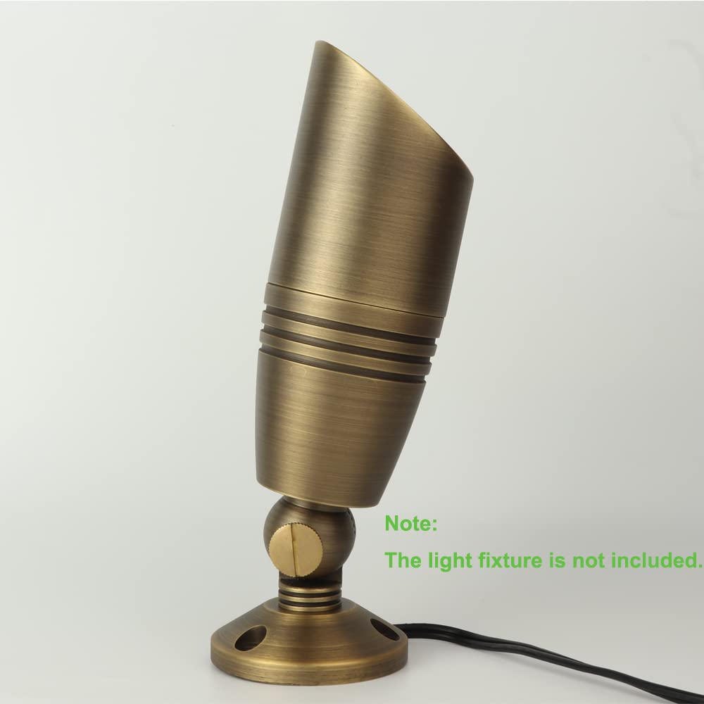 Makergroup Landscape Lighting Mounting Base, Brass, Antique Bronze, 2pcs, Model 604787317476