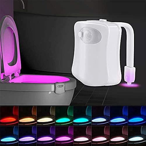 Bsashf Color Changing Toliet Night Light Motion Sensor Led Motion Activated Washroom Uv Slap Activated Butt Smart Light Commode