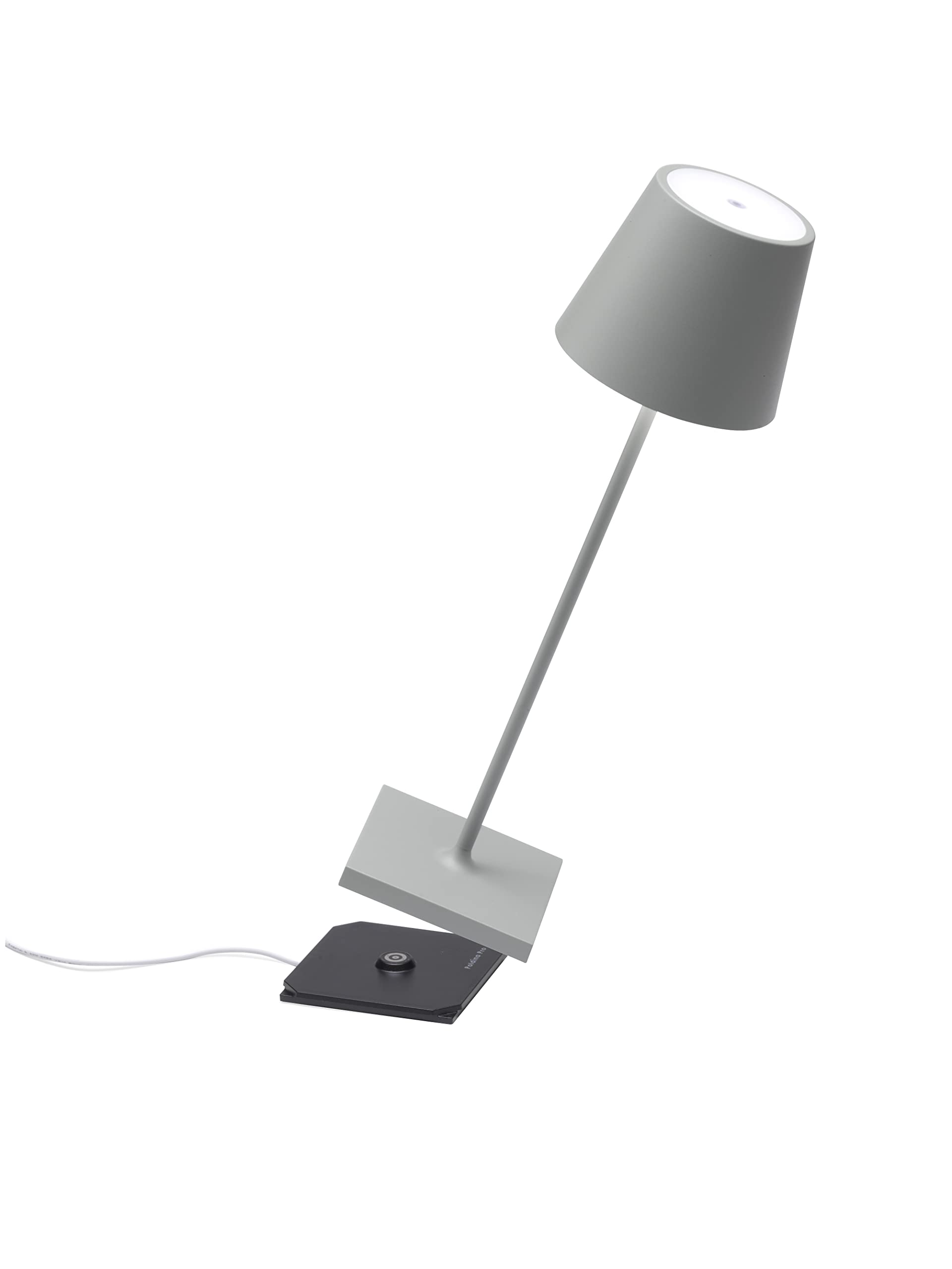 Zafferano Poldina Pro Lamp Rechargeable Cordless Table Lamp 14.9in Sage Green Aluminum