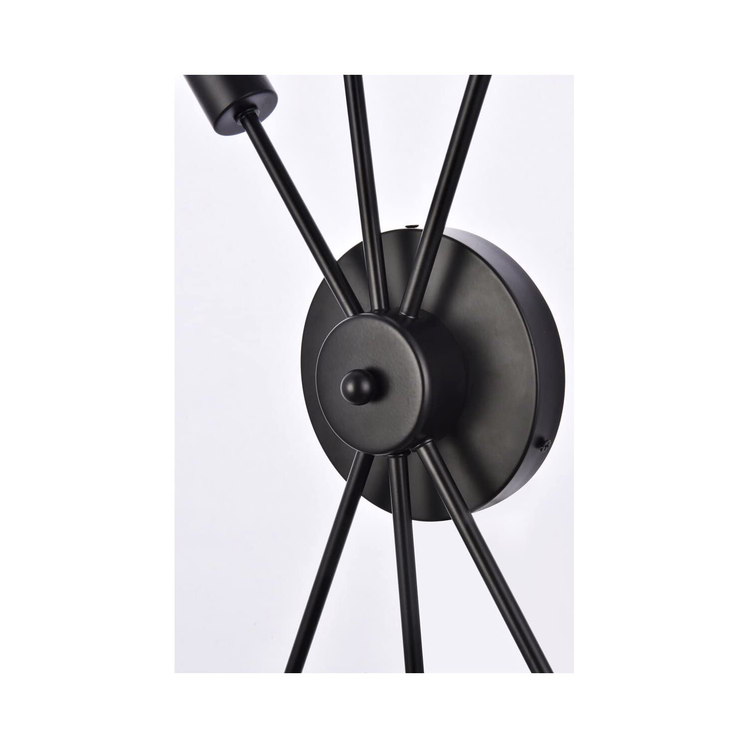Living District Lucca 3-Light Mid-Century Metal Bath Sconce in Black