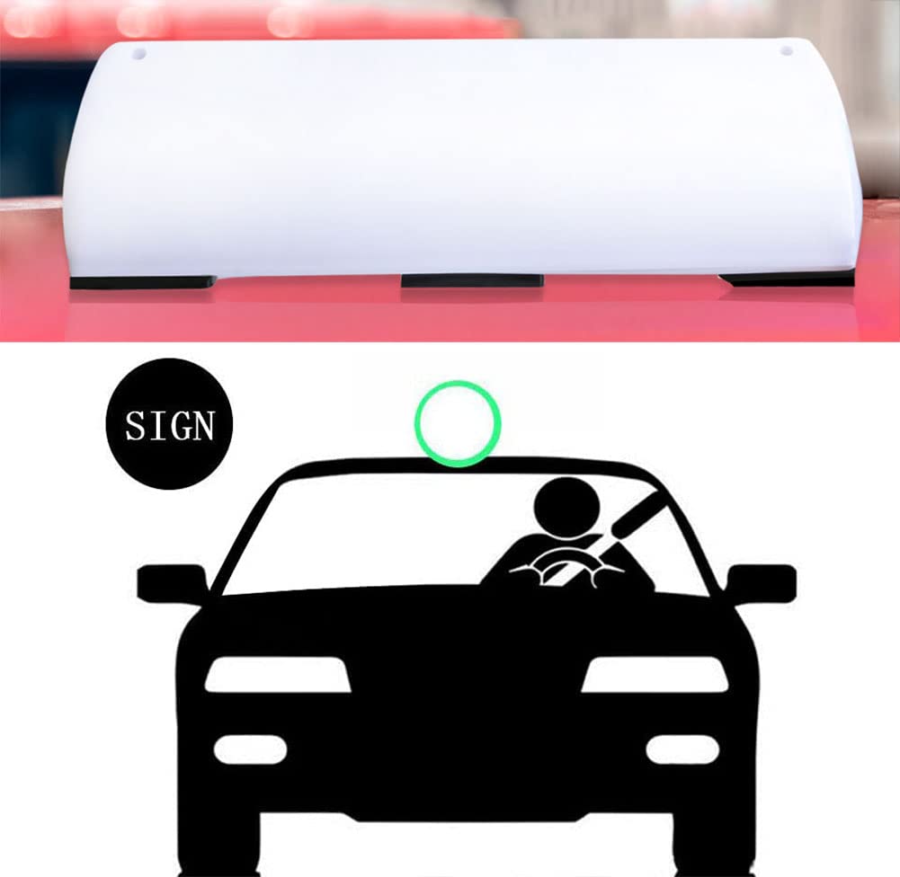 Zyhw 5W 12V Blank Taxi Cab Led Car Sign Roof Top Topper Car Bright Light Strong For Worklight White Light Diy Sign Cab Lamp Advertising Light