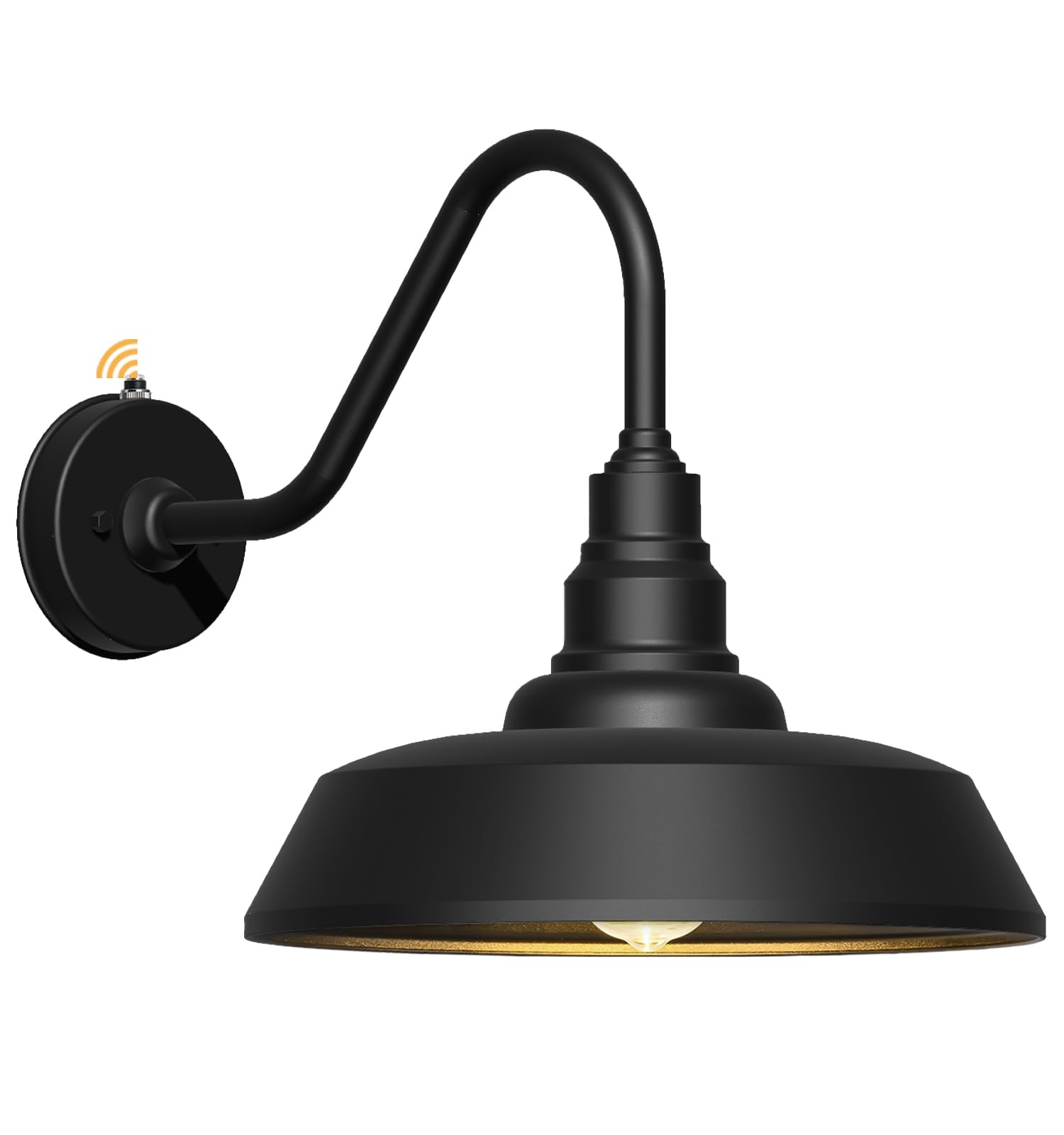 Franing 15 Inch Large Outdoor Gooseneck Barn Light, Dusk to Dawn Barn Light Waterproof and Rustproof Exterior Light Fixture for 